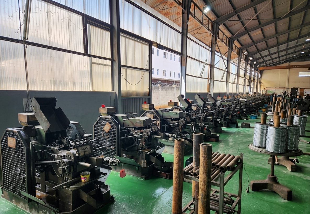 Industrial fastener manufacturing machines producing bolts nuts and screws