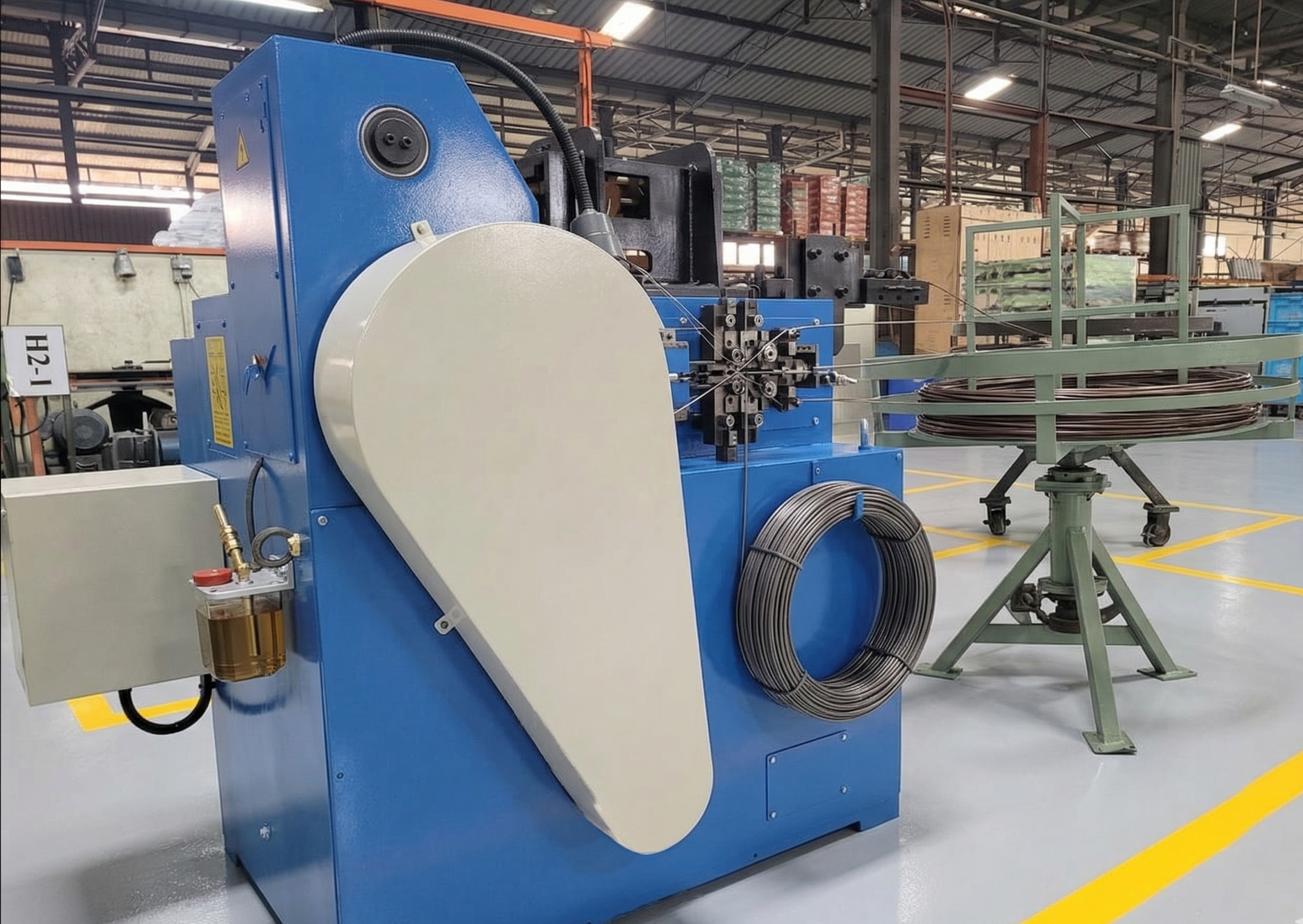 Industrial spring forming machine for custom spring manufacturing applications
