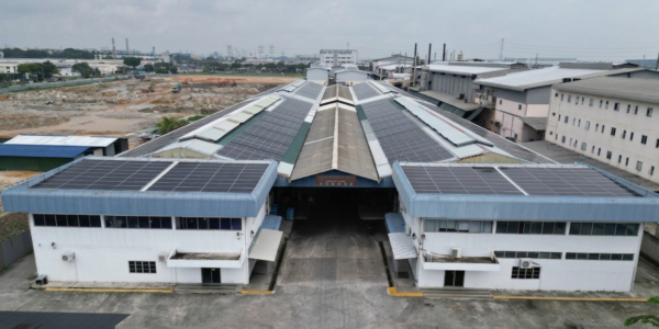 Aerial view of Pertama Metal Industries manufacturing facility and industrial production plant
